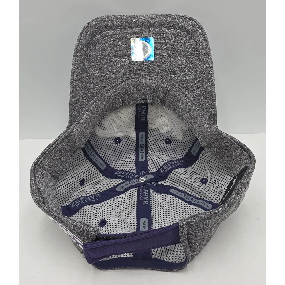 Zephyr LSU Tigers Strapback Hat Purple Grey NCAA University Cap